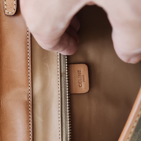 Authentic CELINE Macadam Convertible Shoulder Bag Clutch Purse EUC - Picture 7 of 17